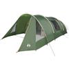 GFMGUEMV Tenda a tunnel con tettuccio per 5 persone, verde e bianco, 778 x 356 x 210 cm, in poliestere 185T rivestito in poliuretano con telaio in acciaio, borsa per il trasporto, 8 tiranti e 24