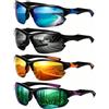 Twzqsyw Confezione da 4 occhiali da sole polarizzati sportivi per uomo e donna, protezione UV400, con montatura leggera, occhiali da sole antivento per ciclismo, corsa, guida, pesca