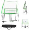 HuKaiL Sistema di rete da allenamento per pallavolo, rete regolabile con altezza di 1,98-2,4 m, rimbalzo rimovibile con borsa di raccolta per colpire, punte, 2,44 x 3,35 m