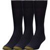 Gold Toe Windsor - Calzini da uomo, in lana, 3 paia, Nero, Taglia unica