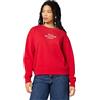 Tommy Hilfiger Donna Felpa Regular in Cotone, Rosso (Primary Red), XXS