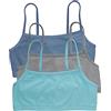 Hanes Cropped Bralette, Breathable Pullover Bra, Crop Top, Solid Or Assorted, 3-Pack Reggiseno Donna (Pacco da 3)