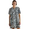 Cecil Abito al Ginocchio con Stampa Zebra Palm Breeze Green S