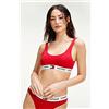 Tommy Hilfiger Donna Bralette Elasticizzata, Rosso (Tango Red), M