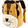 Gaosh Zaini Bambini Personalizzati con Nome Zaino Asilo Bimbo con Simpatici Animali Regali per Bambini e Bambine Regali per Ritorno a Scuola (#1-Leone)