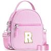 YOOLIFE Borsa regalo per bambine da 3 4 5 6 7 8 9 10 11 12 anni - Borsa a tracolla per bambini con lettere, regalo di compleanno per adolescenti, sorelle, nipote, Colore: rosa., R