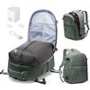 WEPOET Zaino da Viaggio con Sottovuoto Incorporato, Zaino Easyjet Wizzair Bagaglio a Mano Ryanair, Zaini Vacuum Backpack Impermeabile Donna Uomo(Verde)