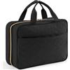 Lifewit Beauty Case da Viaggio Donna, Grande Trousse Trucchi da Appendere, Beautycase da Viaggio con 4 Trasparente Scomparti, Regalo Donna e Uomo, Medio, Nero