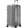 ALPHA CAMP Valigia XXL Valigia Grande 23 KG Policarbonato 42x36x82CM, Valigia Rigida TSA Serratura con Ruote, Valigia Grande Grigio Valigia 105L Cornice in Alluminio Ricarica