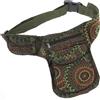 GURU SHOP Stoff Sidebag & Gürteltasche, Goa Gürteltasche - Olive, Herren/Damen, Grün, Baumwolle, Size:One Size, 27x20 cm, Festival- Bauchtasche Hippie