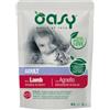 Generico Oasy Umido Gatto, gustosi bocconcini in salsa per gatti, alimento completo per gatti adulti, gusto agnello | 12 bustine da 85 grammi l'una.