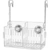 Generic Cesto per acquario - Supporto in acrilico trasparente, fioriera per scaffali angolari | Organizzatore multi-griglia regolabile in altezza, display decorativo per serbatoio contenitore