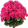EcoLivzen Gerani di seta per interni ed esterni, 3 fasci da 14 fiori artificiali per una splendida decorazione (rosso rosa)