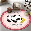 Highdi Tappeto Rotondo Salotto, Pianeta Animale Stampa Morbido Moderno Tappetini Antiscivolo Tappeto per Bambini Cameretta Cucina Casa Zona Balcone Tappet Tavolino (140cm,Panda)