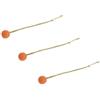 Én Gry & Sif Gry & Sif Fatto a mano e certificato Fairtrade, elegante design danese x artigiani del Nepal | Dot Flowers in feltro - fiori artificiali per la decorazione del soggiorno | arancione | set da 3