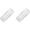 A2ZWORLD 2 PCS Lampada di Emergenza LED, 3,5W 400lm 6500K, SE Solo Emergenza, Autonomia 3 Ore, IP65, Montaggio Parete o Soffitto, Batteria Ricaricabile al Litio 7,4V 1,5Ah, 270x100x54mm