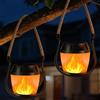 OUILA Lanterna solare per esterni sospesa, 2 lampade solari per esterni, IP65, impermeabile, per balcone, lampade solari da giardino, lanterna, Halloween, decorazione per esterni, per terrazze, prato