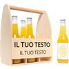 Creative Deco Portabottiglie Personalizzato con Testo, 6 Bottiglie