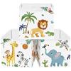 HUUMONSS 30cm Set di 3 Scatole Portaoggetti Foresta Animali Contenitore Porta Giochi Bambini Pieghevole Koala Cubi Portaoggetti per Libreria Kallax Salotto, Creature Boho