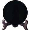 MAGICLULU Specchio Ossidiana Nero 3.15 Pollici Specchio Divinazione Con Supporto Decorazione Da Tavolo Per Meditazione E Arredamento Casa Ufficio Moderno