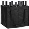 Dhisperares Borsa Porta Bottiglie con 12 Scomparti, Pieghevole Portabottiglie Acqua