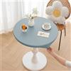 Highdi Tovaglia Rotonda con Bordo Elastico, Copritavolo Rotondo con Antiscivolo Elastico Tovaglie Rotonde Antimacchia per Salotto caffè Pranzo Giardino (ф80cm,Blu)