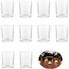ASOPFYUM Portacandele in vetro (set da 10) Ø 4,5 cm, adatto per matrimoni, compleanni, Natale, Halloween, lanterna a forma di zucca, decorazione da tavolo e portacandele, portacandele
