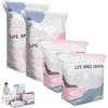 Cieloveci Sacchetti sottovuoto 3D, senza pompa, sacchetti sottovuoto per vestiti, piumini, cuscini, salvaspazio, riutilizzabili, ermetici, resistenti all'umidità, da viaggio (2 pezzi M + 2 pezzi L)