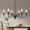 LXWNYY Lampadario Nero Vintage,6 Luci lampadario soggiorno design industriale