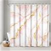 Uiiooazy Tenda Doccia Antimuffa, Tenda da Doccia 180x180cm Rosa Sfumata Effetto Marmo Gradiente Tende da Bagno Impermeabile Tessuto Lavabile Poliestere Tende per Vasca da Bagno con 12 Anelli