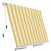 TANIASHOP Tenda da Sole a Caduta Avvolgibile per Balcone Senza Cassonetto con Mantovana e Braccetti Tessuto Poliestere impermeabile 280 g/m² installazione Parete o Soffitto (GIALLO BIANCO/RIGATO, 300X250cm)