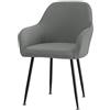 Highdi Coprisedie con Schienale 1/2/4/6 Pezzi Flanella Jacquard Copripoltrona Elasticizzato Ufficio Coprisedia con Braccioli Fodera per Sedia Poltroncina Sala Pranzo (Grigio Scuro,2 Pezzi)