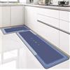 Hixingo Tappeto Cucina in Diatomite, Passatoia Cucina Antiscivolo Lavabile, Home Stampa Tappeti da Cucina, Tappeto Runner Cucina Tappeto da Bagno Tappetino per Doccia (50x80cm,Blu Scuro)