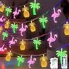 CHENBOOW Catena Luminosa,Lucine Led Decorative 3m,Luci a Forma di Ananas,Ghirlanda Luminosa Cameretta,Filo di Luci Rosa a Forma di Fenicottero,pour Interno Ed Esterno Festa Hawaiana