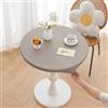 Highdi Tovaglia Rotonda con Bordo Elastico, Copritavolo Rotondo con Antiscivolo Elastico Tovaglie Rotonde Antimacchia per Salotto caffè Pranzo Giardino (ф60cm,Grigio)