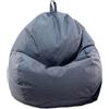 Highdi Pouf Poltrona Sacco, Bambini & Adulti Bean Bag Fodera per Sacco di Fagioli per Decorazione della Soggiorno Camera Giardino Salotto Balcone, Senza Ripieno (Grigio Scuro,110x120cm)
