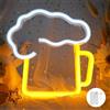 Gebiuhoo Scritte Neon Bar Birra Insegna Luminosa LED da Parete Insegna al Neon LED Aperto Luci Notturne USB Per Casa Decorazione Alimentata a Batteria o USB