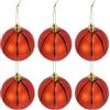 Toyvian addobbi natalizi pallacanestro albero di natale palla appesa palline pallacanestro ornamenti per albero di natale sport party decor 6 pezzi (pallacanestro)