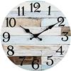 DOTBUY-SHOP Orologio da Parete Moderno Digitale, Moderni Vintage in Legno Orologio da Muro Silenzioso Particolare, per Cucina, Camera da Letto, Soggiorno (Azzurro,30cm)