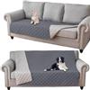 BUAOGDVG Coperta Impermeabile per Cani, Copridivano antigraffio gatto, Copridivano con Penisola per Animali con Fondo in Gomma Antiscivolo, Copriletto(Grigio,76x127cm)