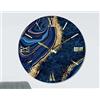 Generico Orologio da Parete, Soggiorno, Cucina, Moderno,Effetto marmo, Base legno, Lavorazione a resina, Numeri a rilievo, Diametro disponibile 40/60/80/100 cm, Made in Italy (40cm, Marea)