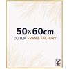 Dutch Frame Factory - Cornice 50x60 cm - Oro - Cornice per foto in Plastica con vetro plastico Antiriflesso - Cornice portafoto 50x60 cm - Easy