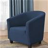 Highdi Copripoltrona 1 Posto Elasticizzato Poltrona Da Cocktail Chesterfield Jacquard Tinta Unita Fodera Universale Lavabile Sedia Da Club per Bar Soggiorno Camera da Letto (Blu Navy)