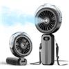 Corlidea Mini ventilatore portatile, ventilatore nebulizzatore, ventilatori tascabili con 4 velocità regolabili e nebbia d'acqua, 4000 mAh, tasca da ufficio, mano o collo per casa, ufficio, viaggio, regalo