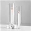 Hewory, set di 2 cilindri in vetro per candele, portacandele in vetro, per Natale, decorazione da tavolo, cilindri in vetro senza fondo per decorazioni di nozze