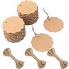 G2PLUS 200PCS Etichette Regalo,6x6cm Etichette in Carta Kraft Marrone