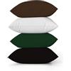 ggaimwf Tinta unita Copricuscino in Effetto Lino per divano Marrone Verde Cuscino per letto Interno Albero di Natale Colore Fatto a mano Piazza Federe per cuscini 45x45 cm Set da 4