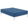Dorian Home Parure Copripiumino In Cotone Percalle, Double Face (Azzurro, Singolo, Lenzuolo Sotto)