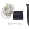 Wablissia Luci solari per ombrelloni da giardino a 8 costine, luci LED impermeabili con 8 modalità, striscia luminosa per ombrellone da giardino, per tavolo esterno, decorazione per feste di nozze (luce bianca)