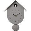 I-TOTAL® - Orologio a Cucù da Parete con Gatto Colorato - Design Moderno, Orologio Decorativo per Casa, Cucina e Cameretta (GRIGIO)